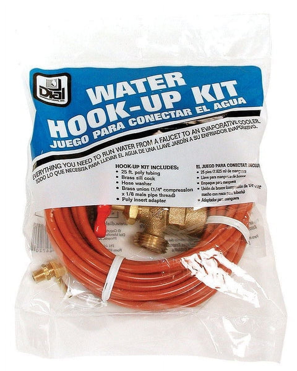 Dial Orange Plastic Evaporative Cooler Water HookUp Kit 1/4 Dia. in.