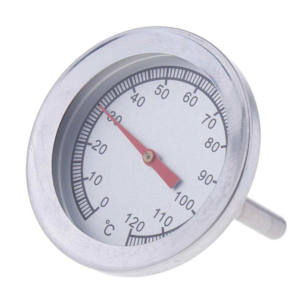Dial Pointer Thermometer 0-120 ℃ Bbq Barbecue Charcoal Smoke Stainless ...