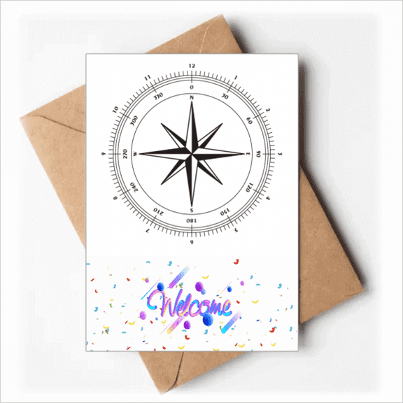 Dial Position Digital Direction Welcome Back Greeting Cards Envelopes Blank