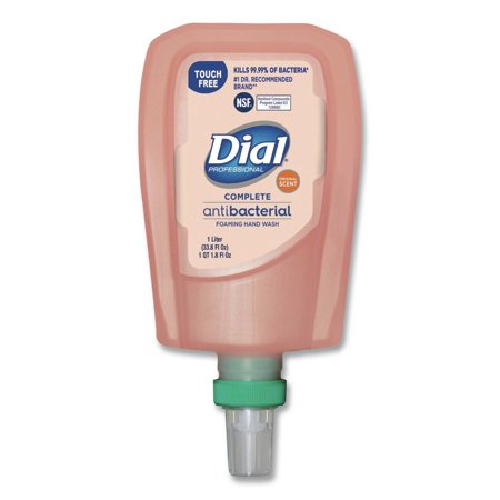Dial Professional Antibacterial Foaming Hand Wash Refill for FIT Touch Free Dispenser, Original, 1 L, 3/Carton
