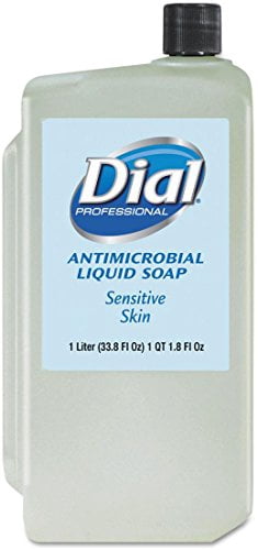 Dial Professional Antimicrobial Soap for Sensitive Skin, 1000mL Refill, 8/Carton
