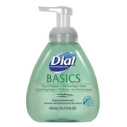 Dial Professional Basics Hypoallergenic Foaming Hand Wash Honeysuckle, 15.2 oz, 4/Carton