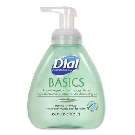 Dial® Professional Basics Hypoallergenic Foaming Hand Wash, Honeysuckle Scent, 15.2 oz, 4/Carton