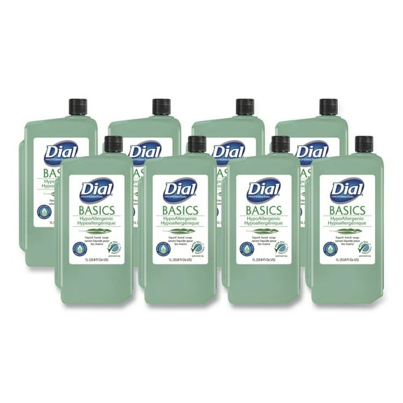 Basics MP Free Liquid Hand Soap Refill, Unscented, 1 L, 8/Carton