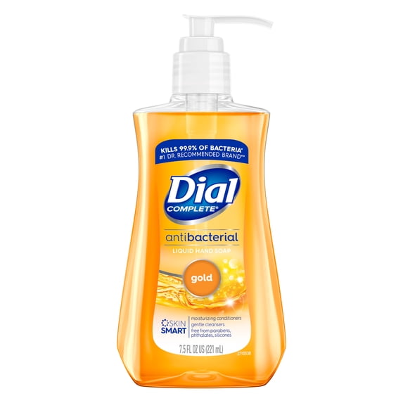 Dial Complete Antibacterial Liquid Hand Soap, Gold, 7.5 fl oz