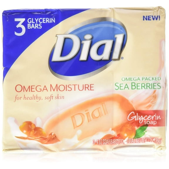 Dial Skin Care Bar Soap, Silk & Seaberry, 4 Ounce, 3 Bars