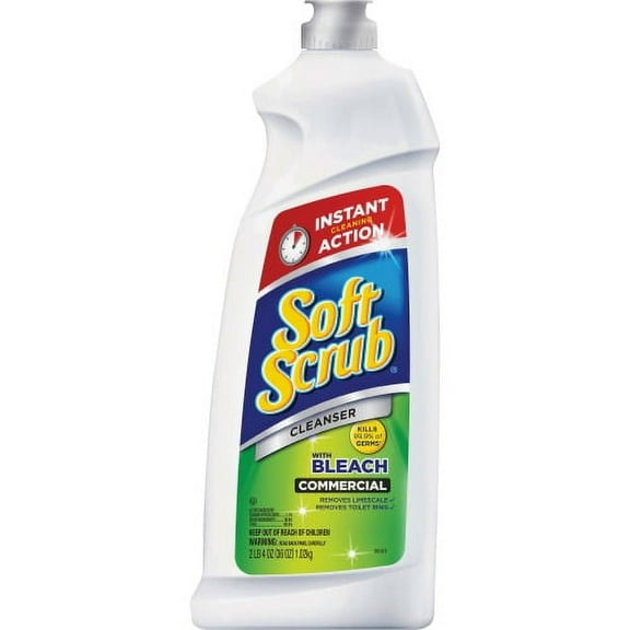 Dial Soft Scrub Bleach Cleanser Liquid - 36 fl oz (1.1 quart) - 1 Each - White