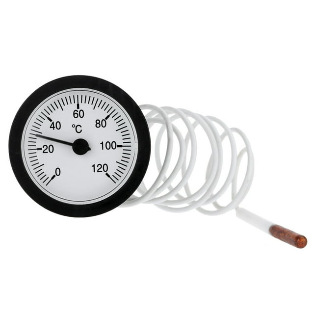 Dial Thermometer Capillary Temperature Gauge 0120℃ water & oil with 1m