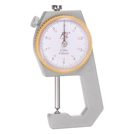 Dial Thickness Gauge 0-20mm | 0.01mm Mechanical Thickness Tester Gauge Cusp Head for Metal