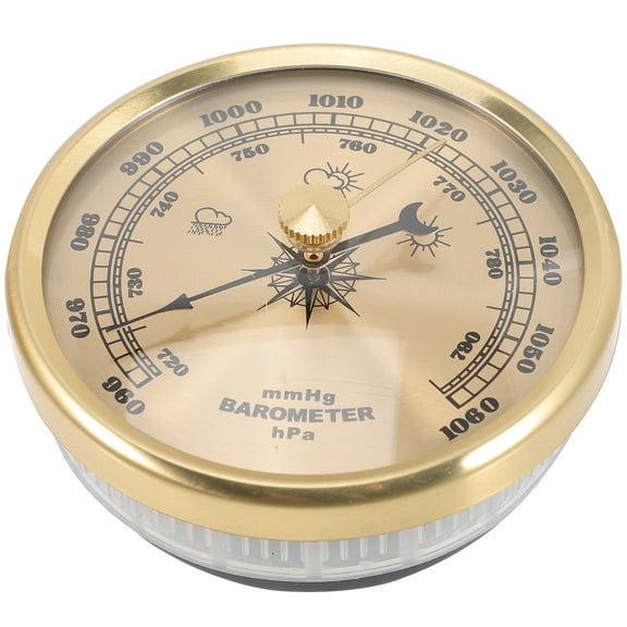MERRYHAPY Adjustable Metal and Plastic Aneroid Barometer for Home Use Weather Pressure Gauge