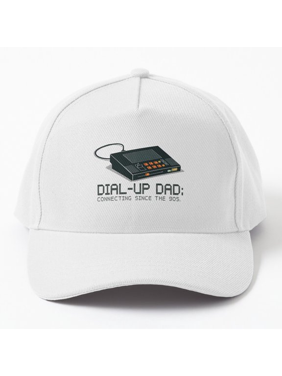 Dial-Up Dad Connecting Since the 90s Baseball Hat, Retro Tech Father's Day Cap, Everyday Classic Style