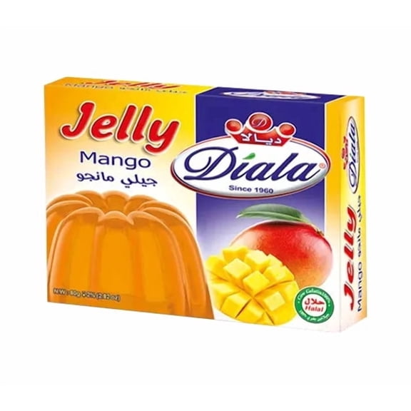 Diala Halal Mango Jelly Dessert Mix, 80 G Pouch, Single Pack