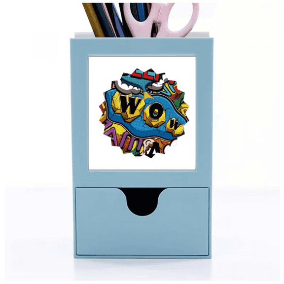Dialog Bubble Joint Art Deco Fashion Desk Supplies Organizer Pen Holder Card
