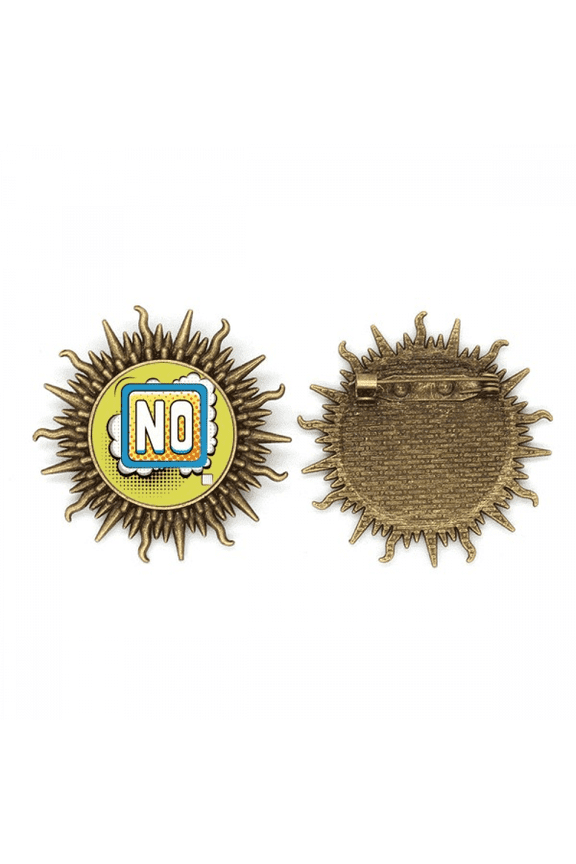 Dialog Bubble No Word Art Deco Fashion Metall Sonne Brosche Haken Pin