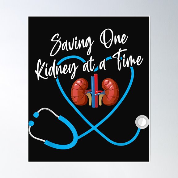 Dialysis Nurse Nephrology Kidney Disease Failure Nursing Poster Wall Art, Modern Wall Decor, 24x36 UNFRAMED