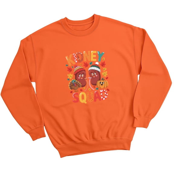 Dialysis Nurse Pumpkin Turkey Thanksgiving Kidney Squad Graphic Medical Sweatshirt, up to size 5XL