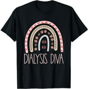 Dialysis Technician Dialysis Diva Bohemian Rainbow Kidney T-Shirt