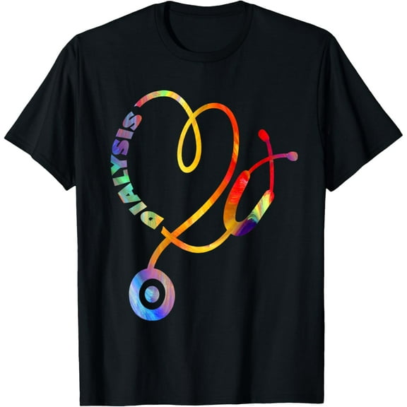 Dialysis Technician Nurse - Kidney Heartbeat T-Shirt100% pure cotton short-sleeved shirt for both men and women