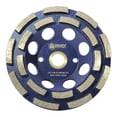 thumbnail image 1 of DiamaPro Systems Non Threaded 5 Inch Double Row Concrete Grinding Cup Wheel Tool, 1 of 2