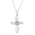 thumbnail image 1 of Diamaison 1/10 Cttw Natural White Diamond Cross Pendant for Adult in 10Kw Gold, 1 of 7