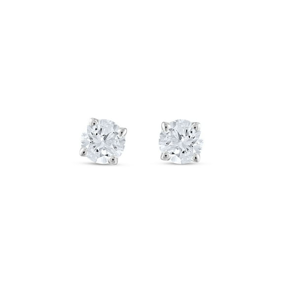 Diamaison 1/4 Cttw Natural White Diamond (JK, I2-I3) Stud Earrings for Adult in 14Kw Gold