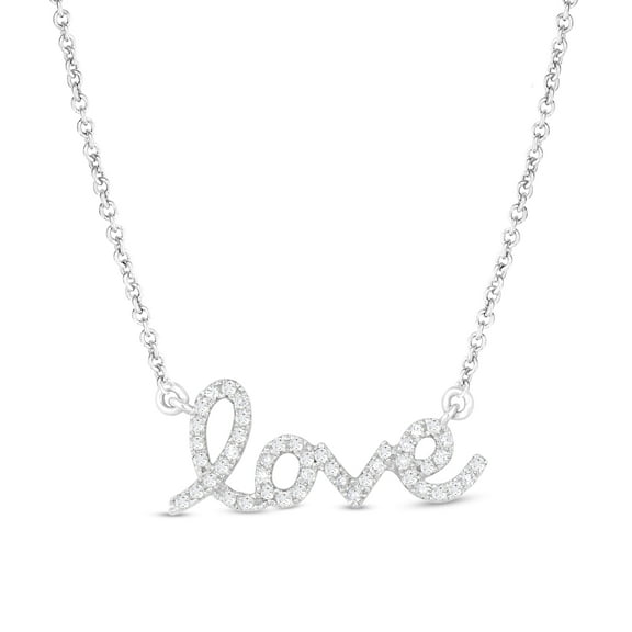 Diamaison 1/6 Cttw Natural White Diamond Fashion Pendant for Adult in Sterling Silver