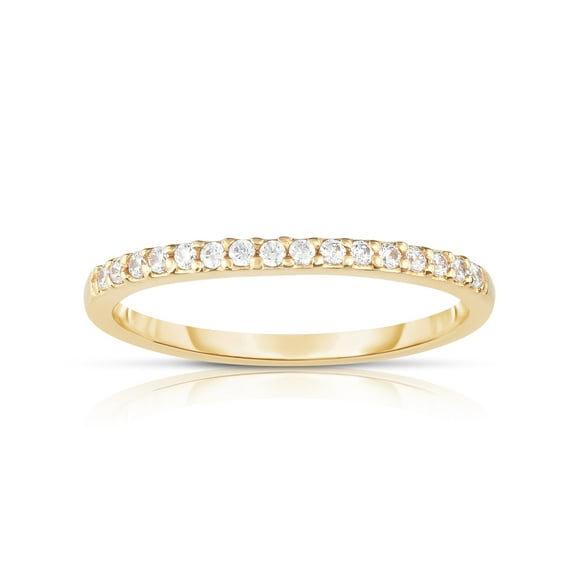 Diamaison 1/6 Cttw Natural White Diamond Wedding/Anniversary Ring for Adult in 14Ky Gold