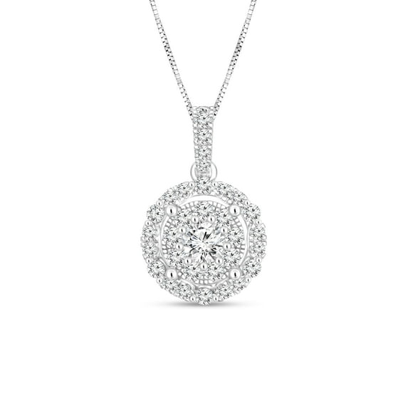 Diamaison 3/4 Cttw Natural White Diamond Fashion Pendant for Adult in 10Kw Gold