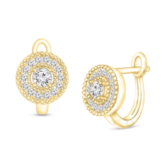 Diamaison 3/8 Cttw Natural White Diamond Fashion Earrings for Adult in 10Ky Gold