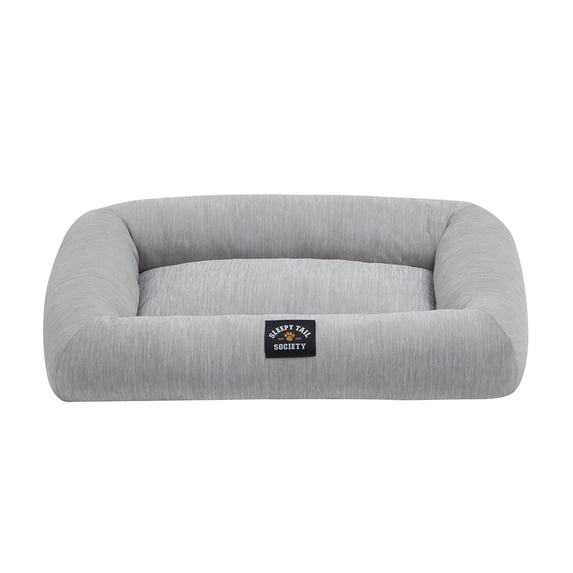 Small Gray Polyester-Nylon Cooling Dog Bed
