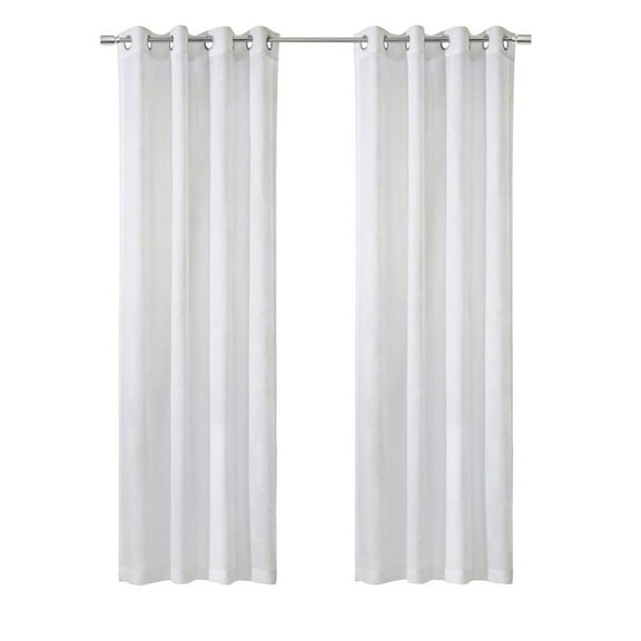 Habitat Diamante Sheer Grommet Curtain Panel 52 x 108 in White
