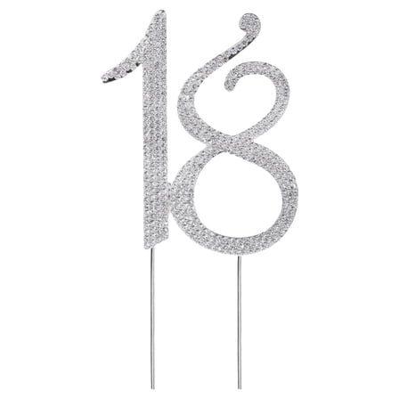 Diamante for Rhinestone Number 18 Cake For 18th Birthday Wedding Annivers