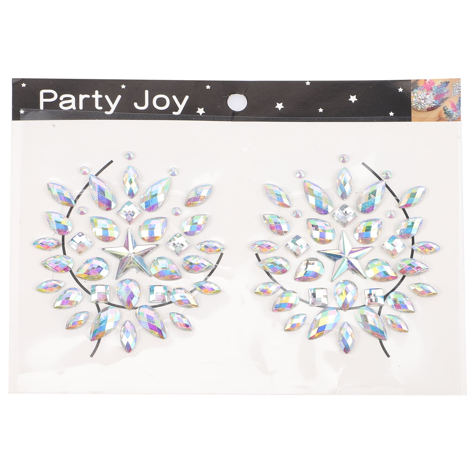 YuYiSan 1 Sheet Face Jewels Face Gems Stick on Body Breast Jewels Decor