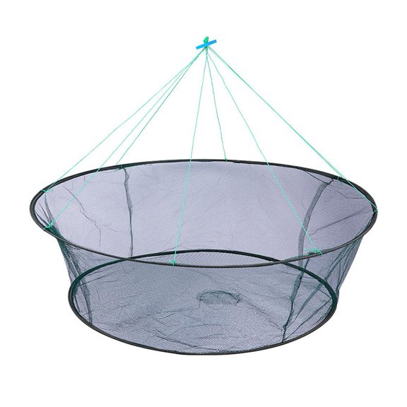 Diameter 100 Bottom Diameter 80 Open Folding Lifting Net Moving Kite Fish Bag Crab Cage Fishing Gear Fishing Net Moving Net Hand Throwing Net Lifting Net Round Shrimp Net