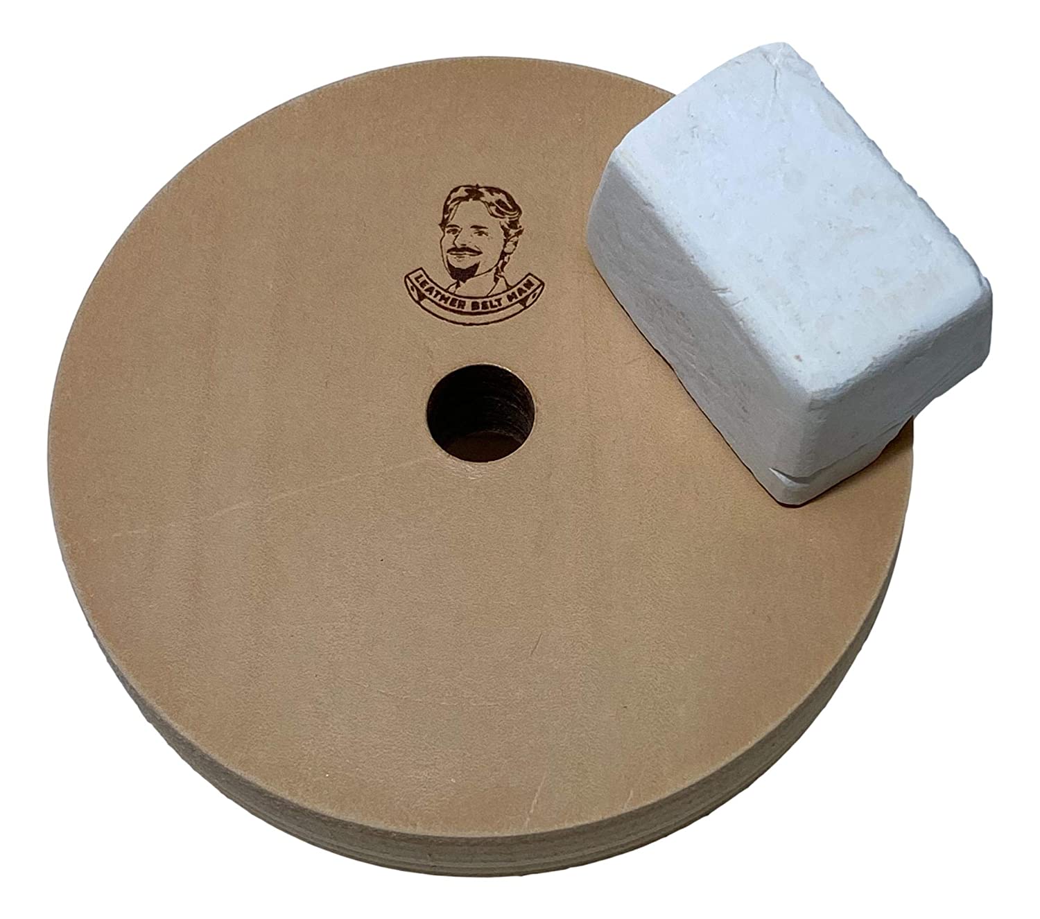 Diameter Leather Honing Wheel Fits 1/2" Arbor White Compound