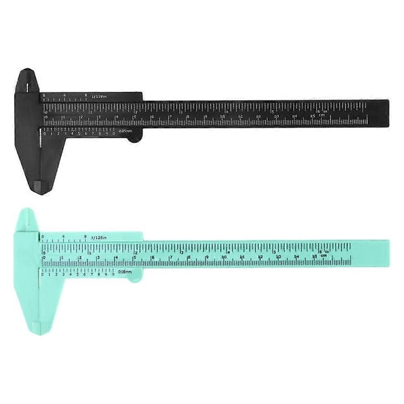 Diameter Measuring Tool Pocket Size Ruler Machining 150mm Black High Precision Measurements 2Pcs
