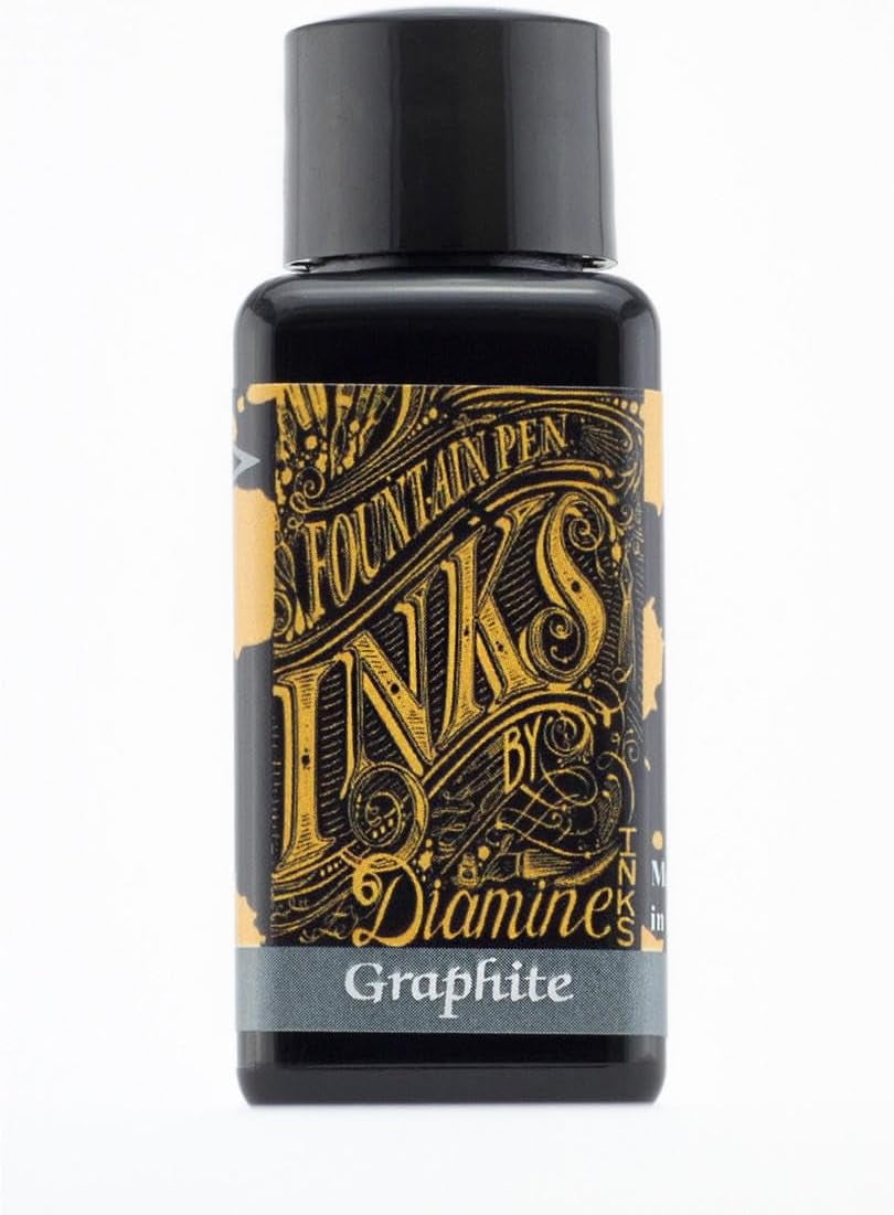 Diamine 30 ml Bottle Fountain Pen Ink, Graphite