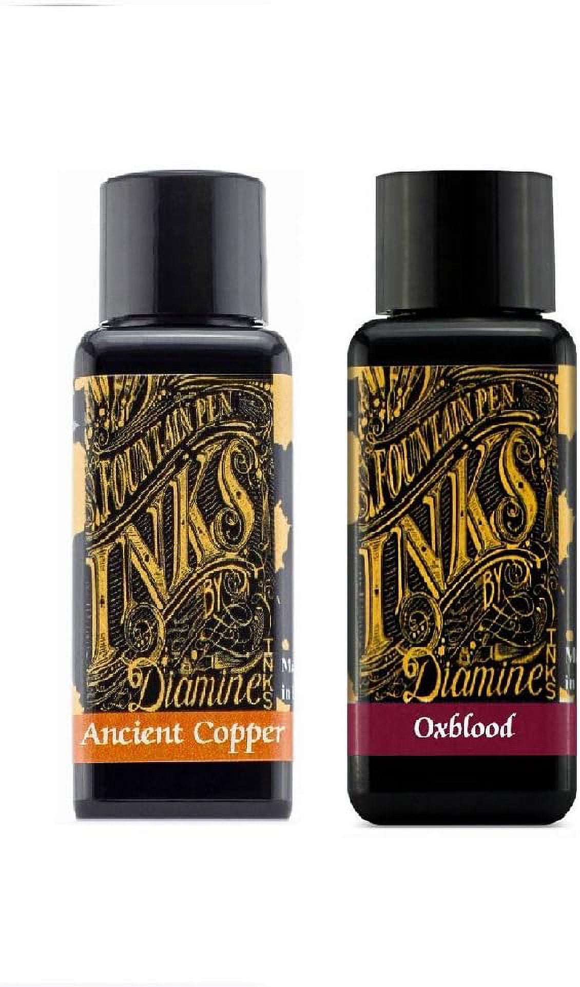 Diamine Fountain Pen Ink 30ml Oxblood & Ancient Copper - 2 Pack ...