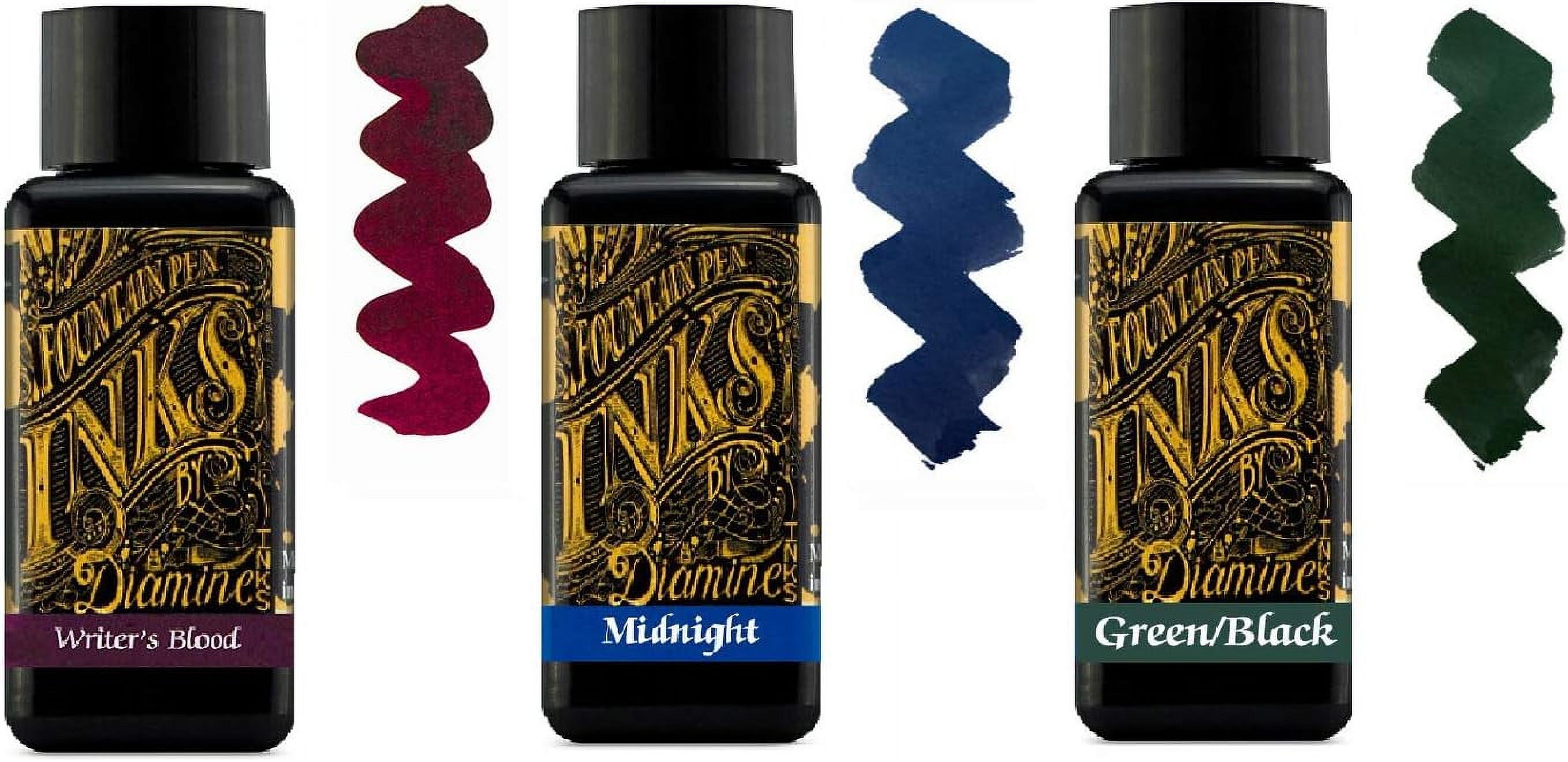 Diamine Fountain Pen Ink Ink Set 3 x 30ml Bottles Writers Blood