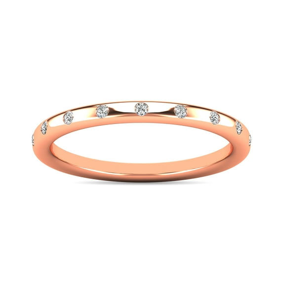 Diamond 1/10 ct tw Stackable Ring in 10K Rose Gold