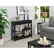 Diamond 1 Drawer Console Table, Black