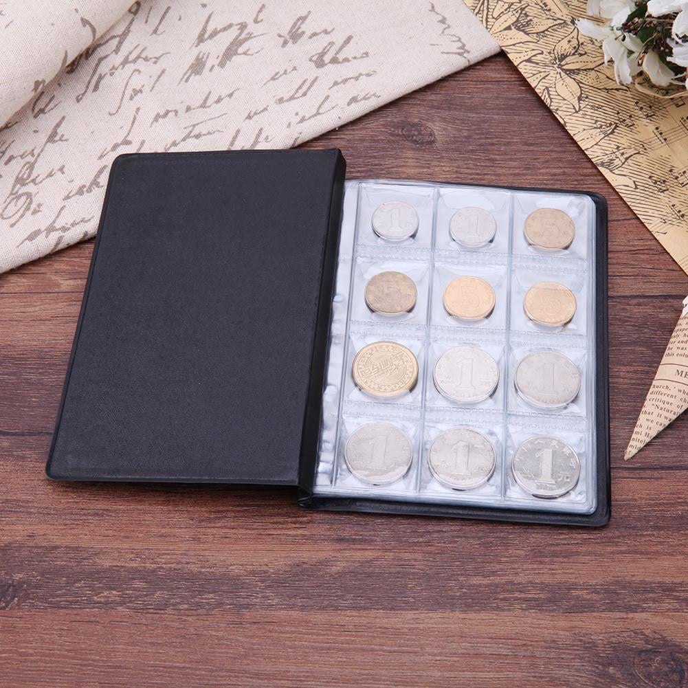 Diamond 120 Pockets 10 Pages Coin Storage Album PVC Coin Photo Album