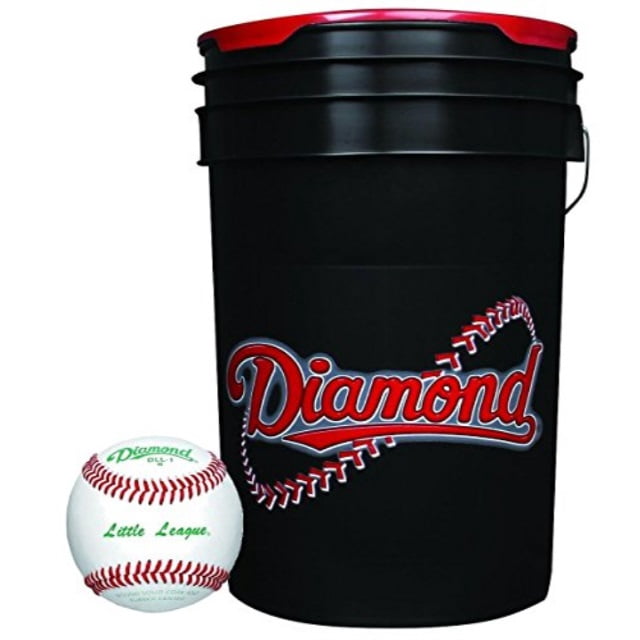 Diamond 6-Gallon Ball Bucket with 30 USSSA DOL-1 Baseballs