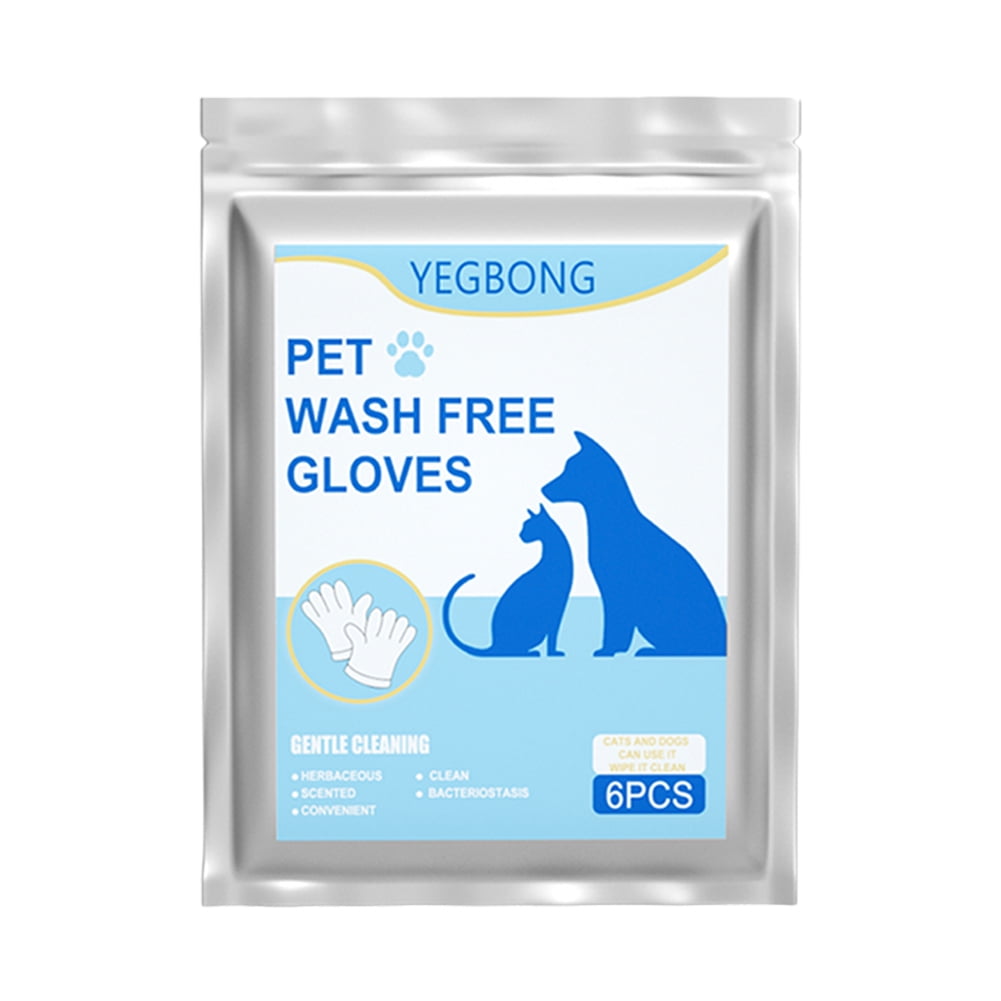 Diamond 6pcs Cats Dogs Cleaning Gloves Non Woven No-Rinse Disposable ...