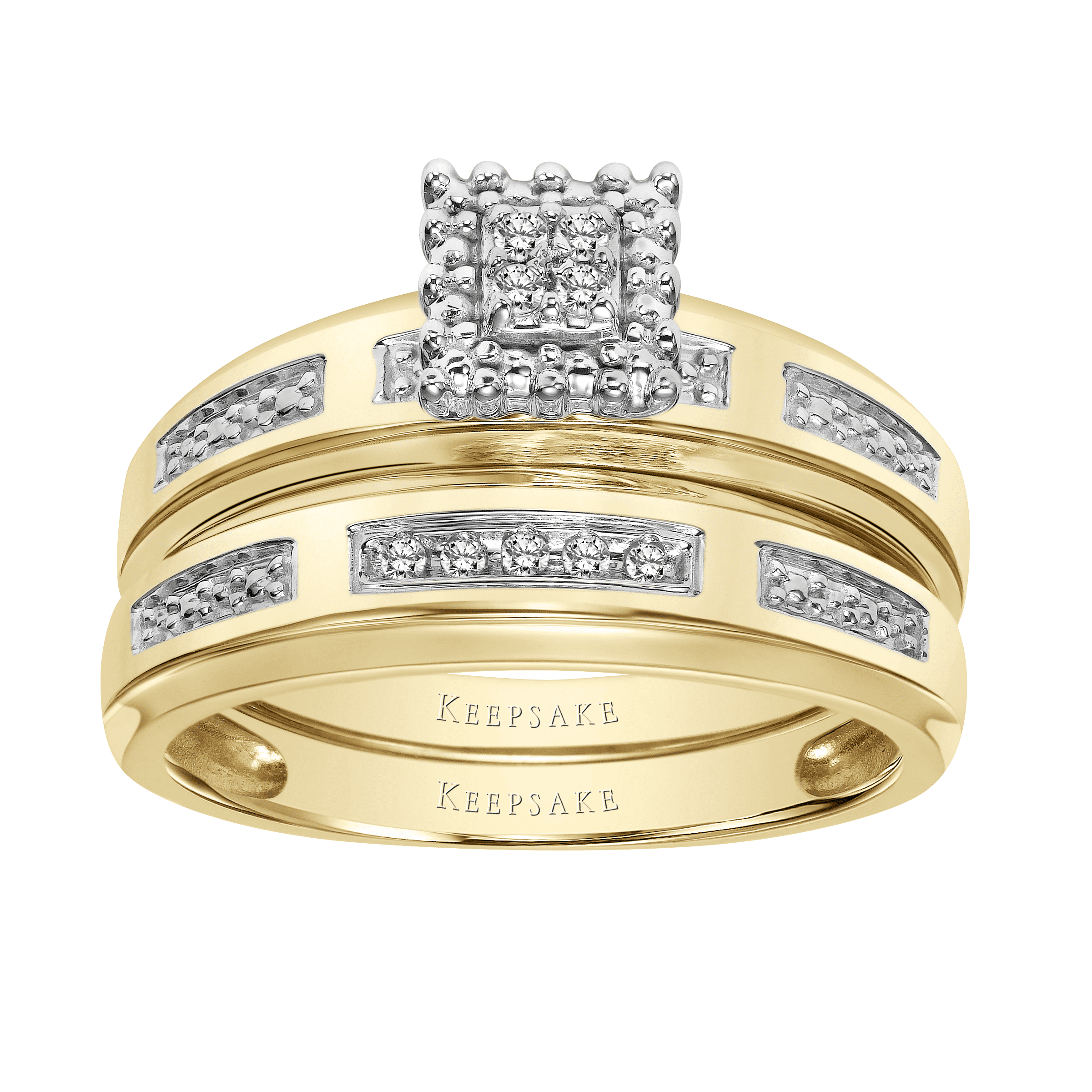 Diamond-Accent 10k Yellow Gold "Ivy" Women's Bridal Set by Keepsake