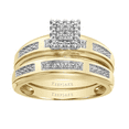 thumbnail image 1 of Diamond-Accent 10k Yellow Gold "Ivy" Women's Bridal Set by Keepsake, 1 of 2