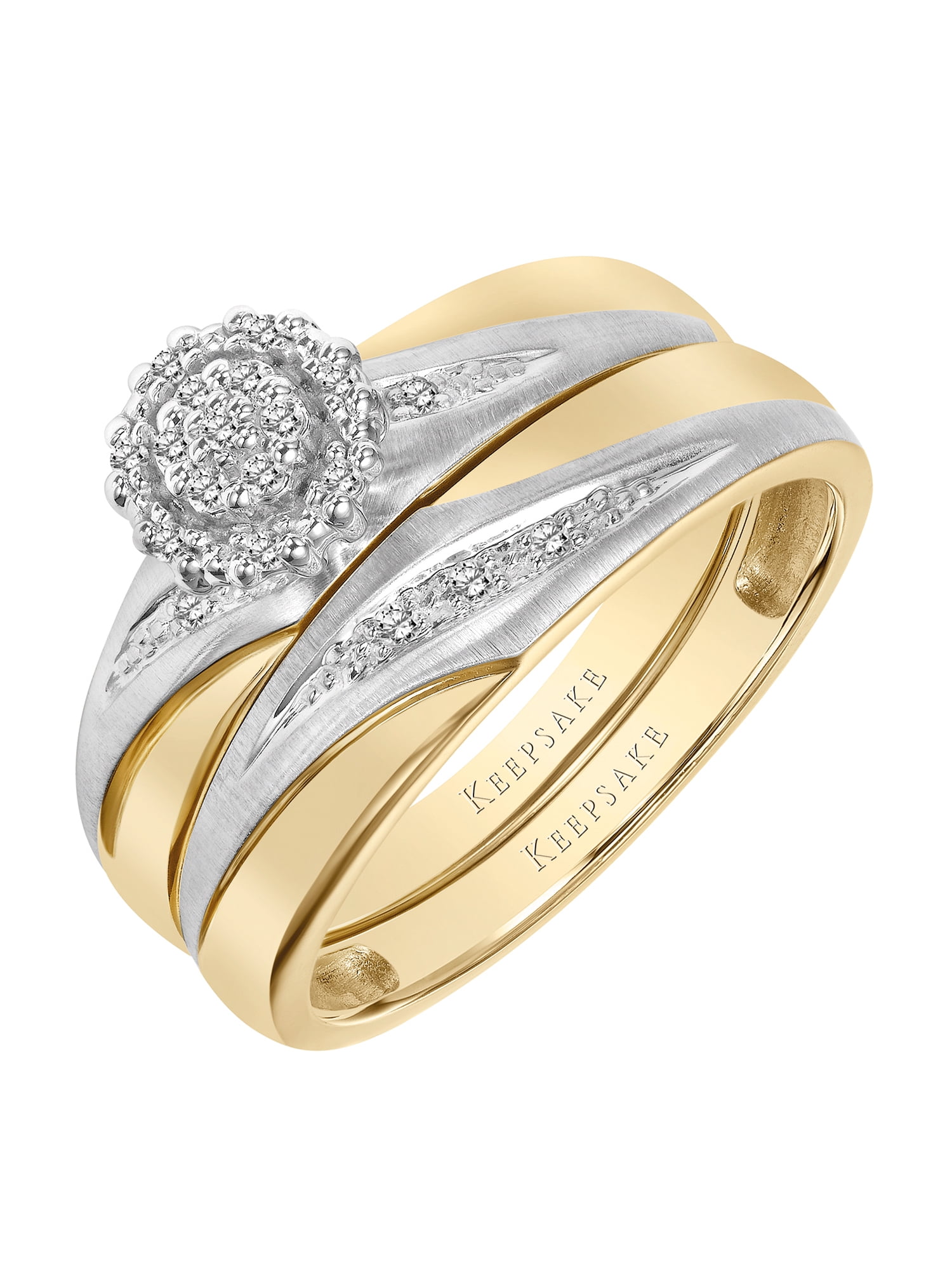 Diamond-Accent 10k Yellow White Gold 