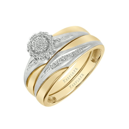 Diamond-Accent 10k Yellow & White Gold "Togetherness" Women's Bridal Set by Keepsake