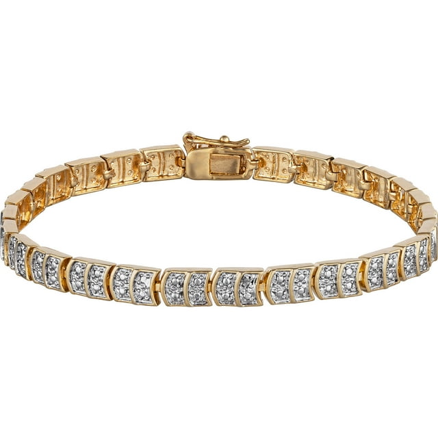 Diamond Accent 14kt Gold-Plated Tennis Bracelet, 8"