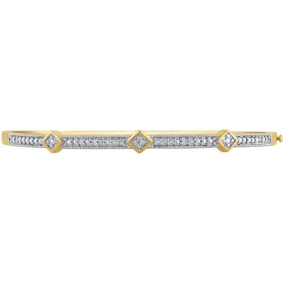 Diamond Accent 14kt Gold-Tone Fashion Bangle